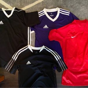 Boys youth soccer shirts and Nike sweatshirts